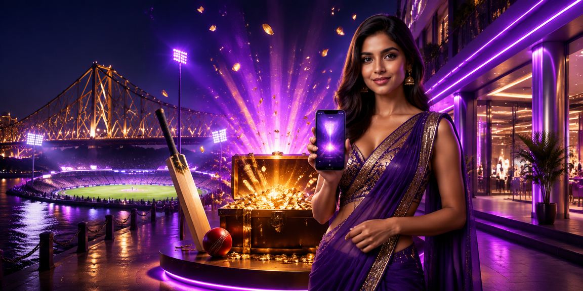 Kolkata cricket betting neon lights representing responsible gaming environment